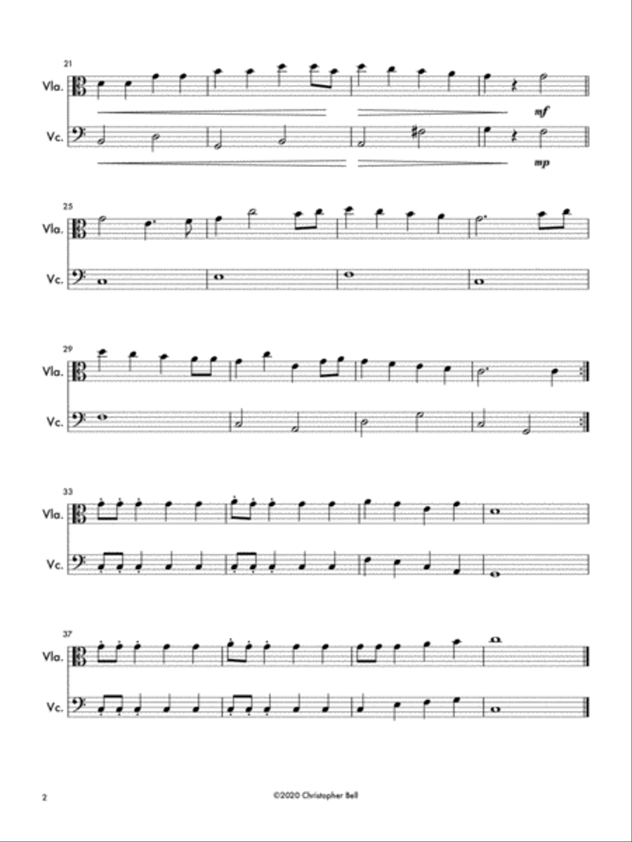 Frosty The Snowman Cello scores gallery preview page 2