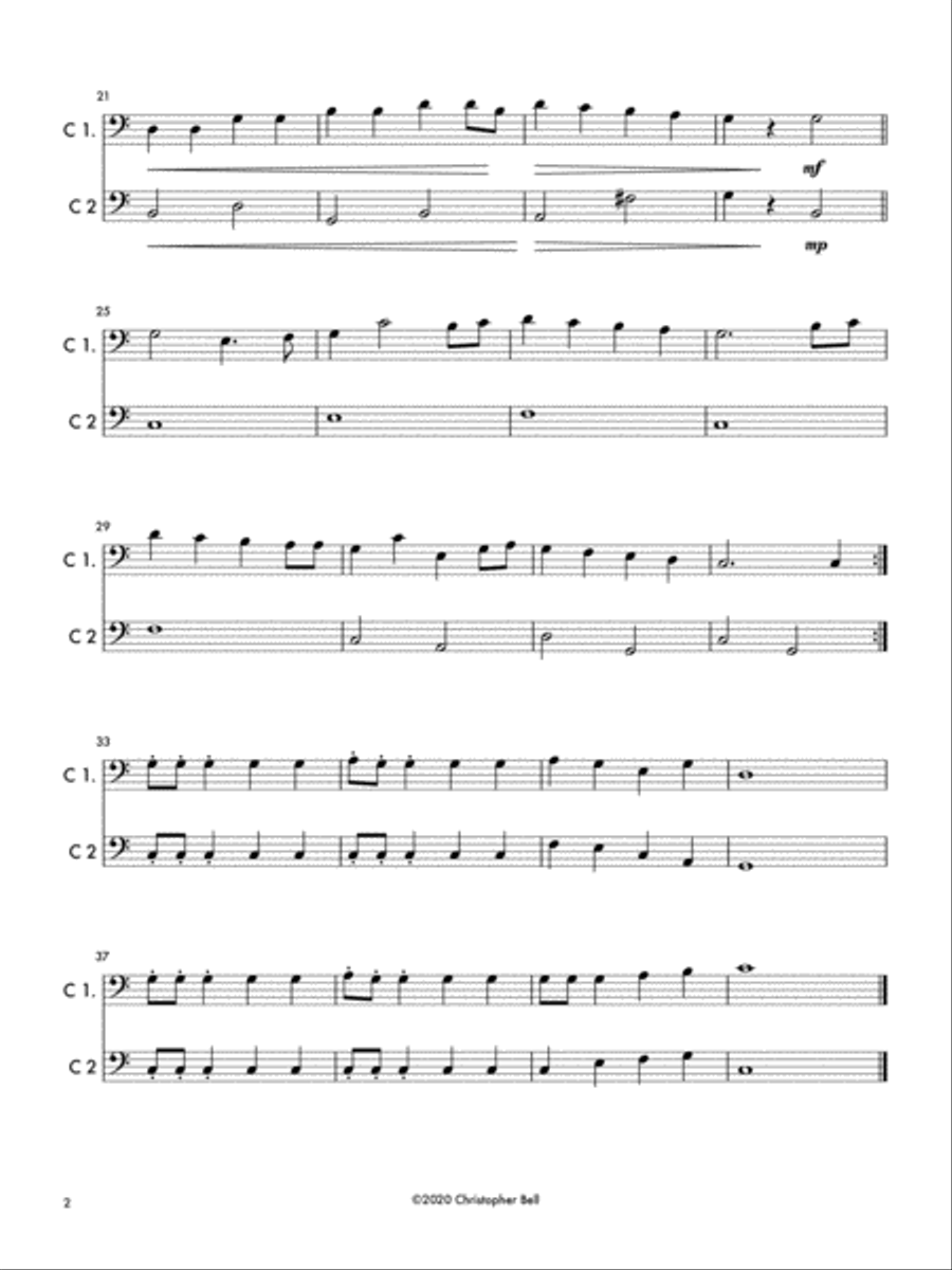 Frosty The Snowman Cello scores gallery preview page 2