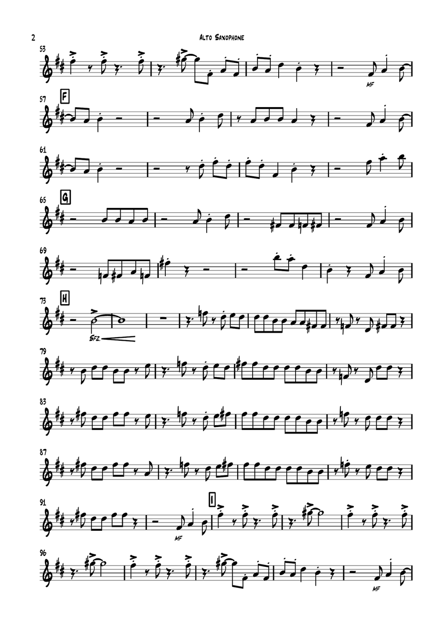 Shake Everything You've Got Saxophone Quartet scores gallery preview page 5