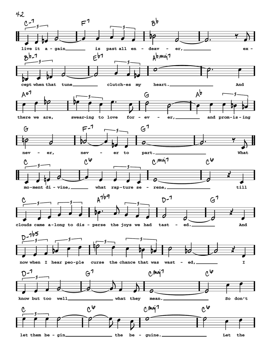 Begin The Beguine (High Voice) High Voice scores gallery preview page 2