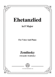 Zemlinsky-Ehetanzlied in F Major