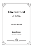 Zemlinsky-Ehetanzlied in D flat Major