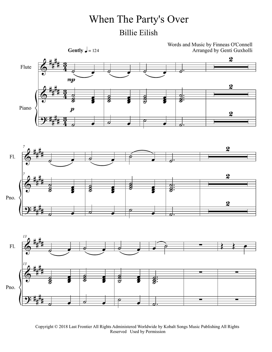 When The Party's Over Woodwind Trio scores gallery preview page 2