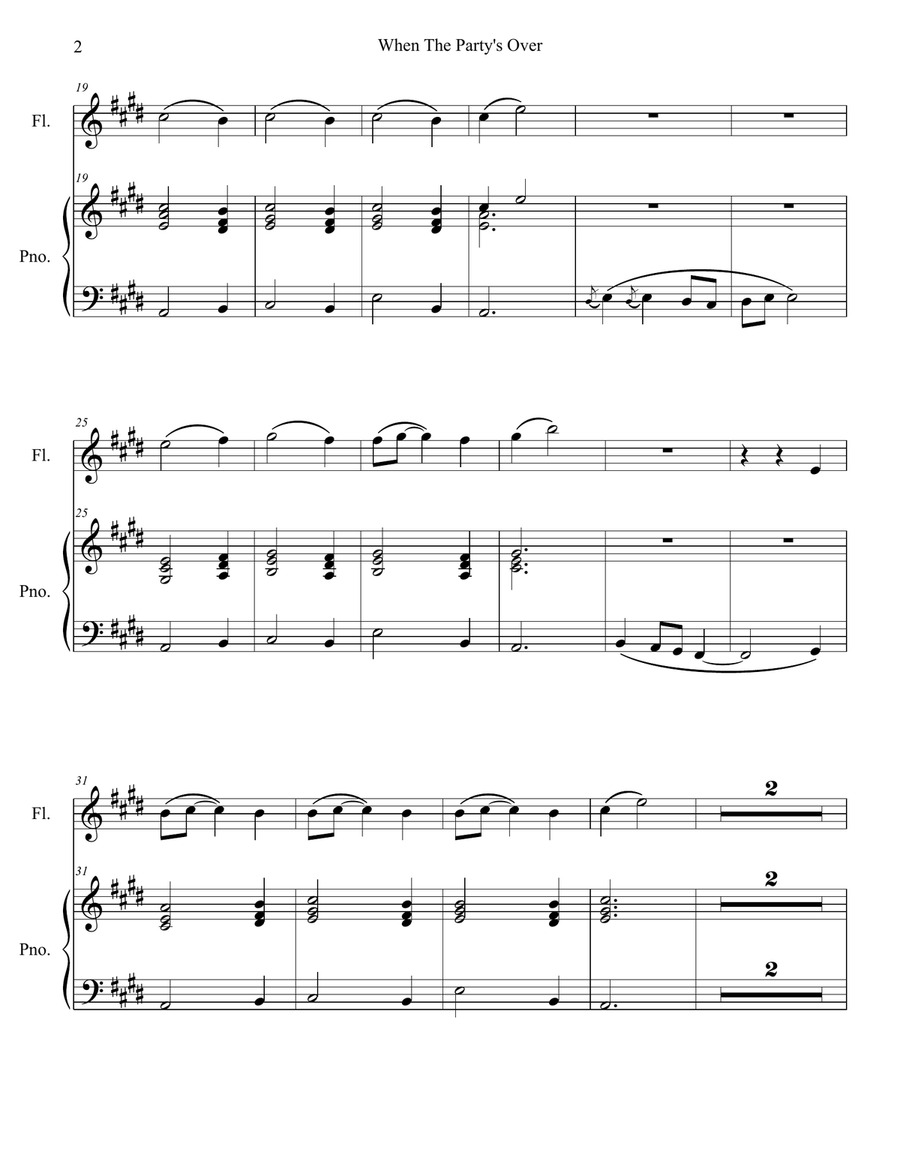 When The Party's Over Woodwind Trio scores gallery preview page 3