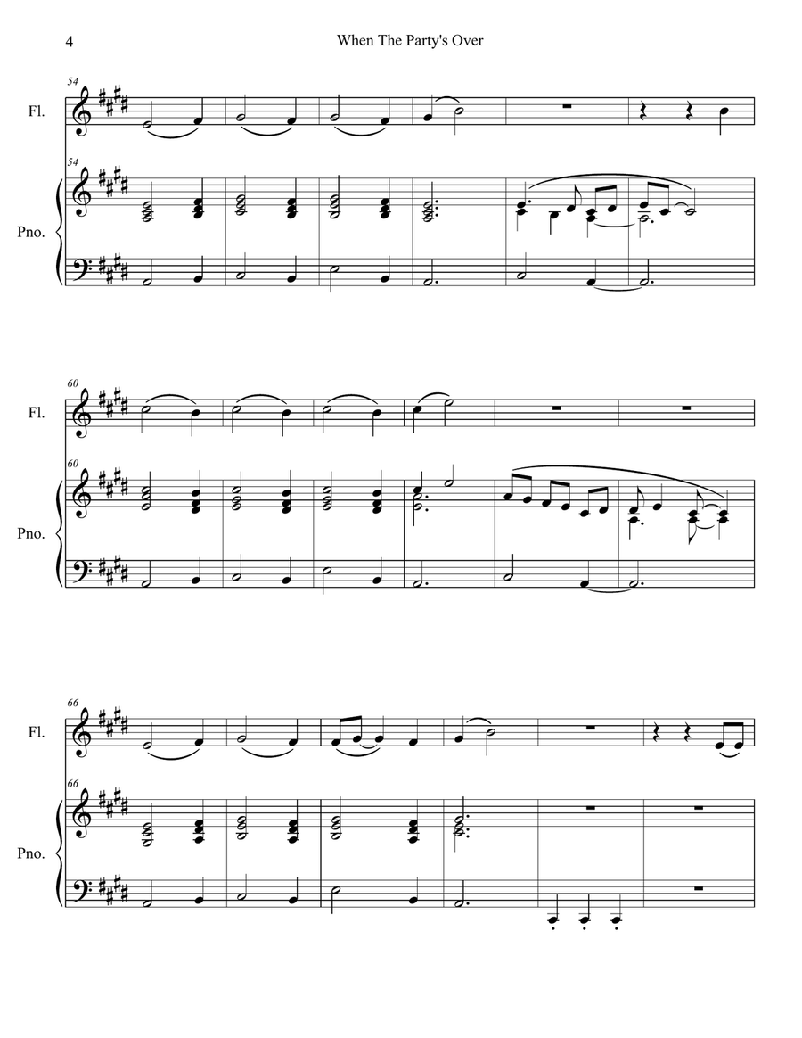 When The Party's Over Woodwind Trio scores gallery preview page 5