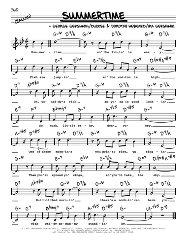 Summertime (High Voice) (from Porgy and Bess)