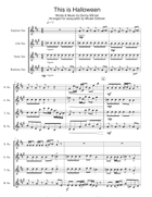 This Is Halloween Saxophone Quartet scores gallery preview page 4