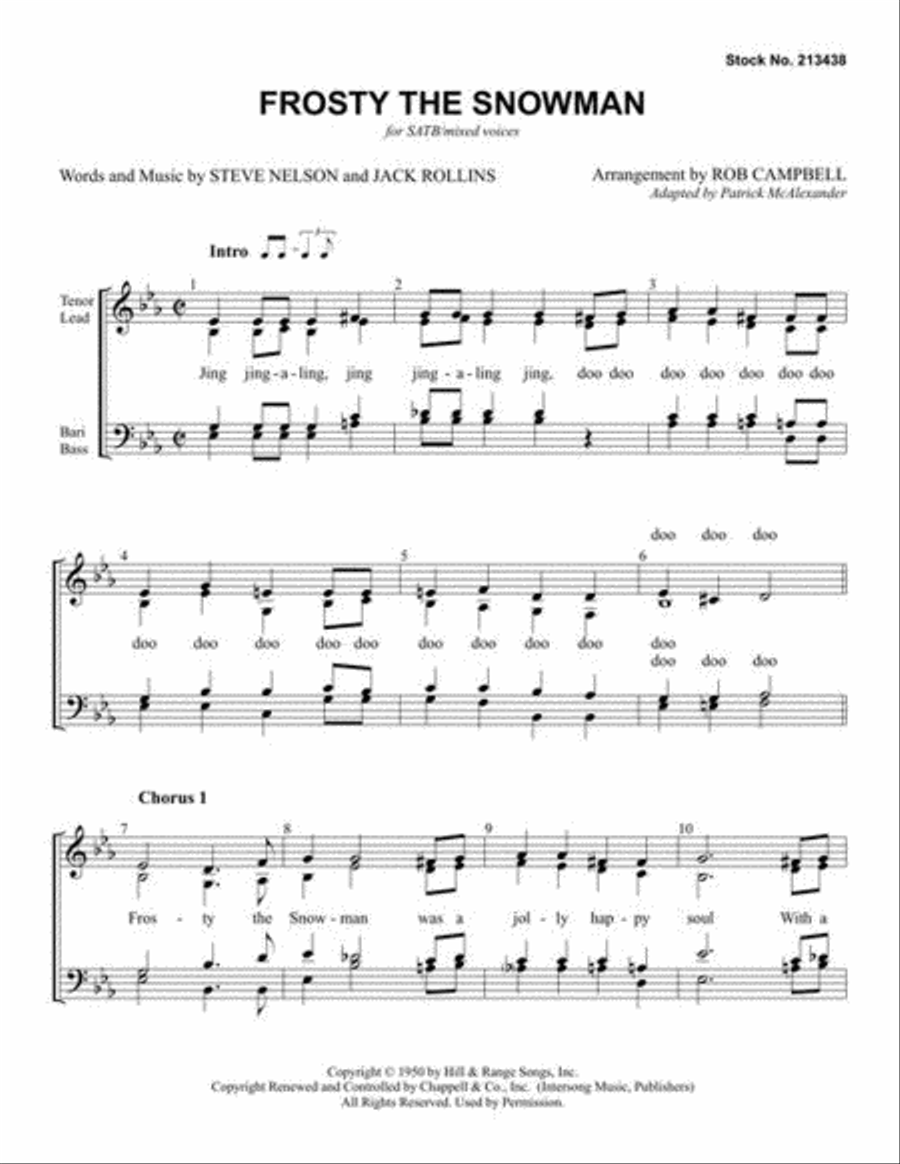 Frosty the Snowman Frosty the Snowman 4-Part scores gallery preview page 2