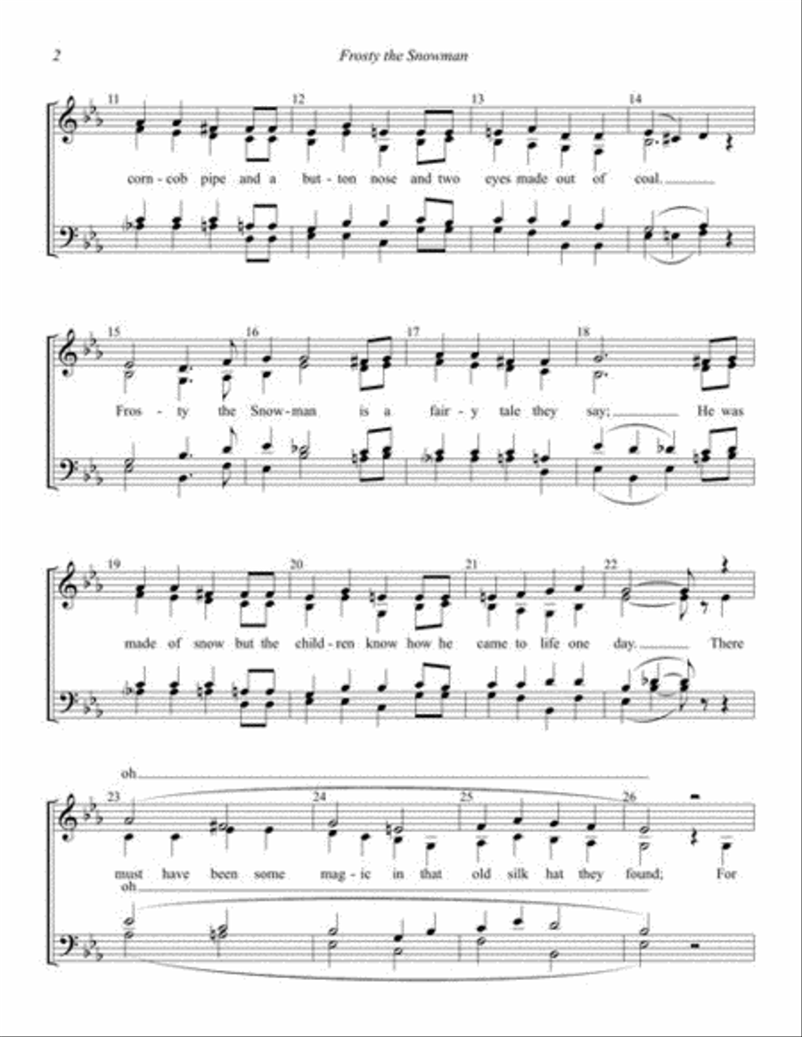 Frosty the Snowman Frosty the Snowman 4-Part scores gallery preview page 3