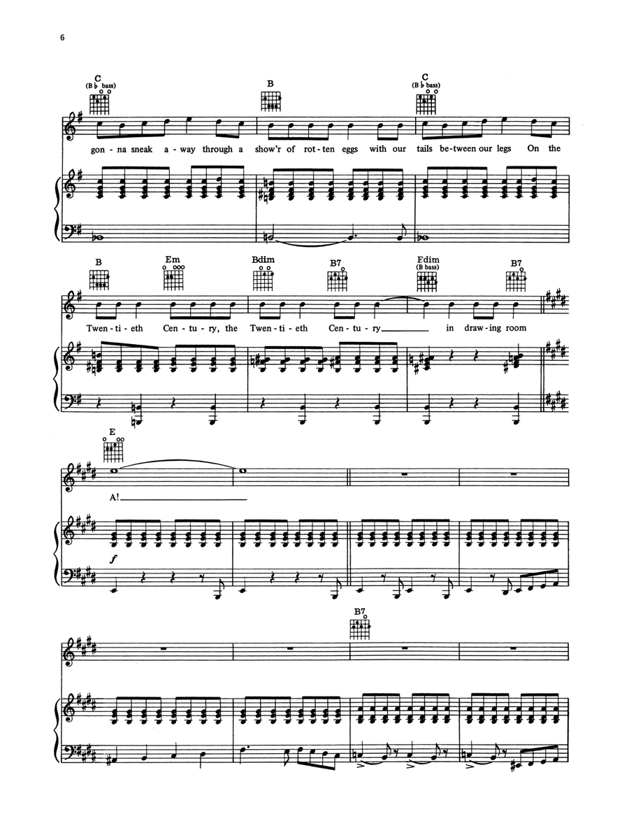 On The Twentieth Century (from On The Twentieth Century) Piano, Vocal, Guitar scores gallery preview page 3