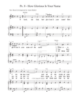 Ps. 8: How Glorious Is Your Name