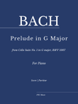 Prélude in G Major from Cello Suite No. 1 in G major, as played by Víkingur Ólafsson for Piano