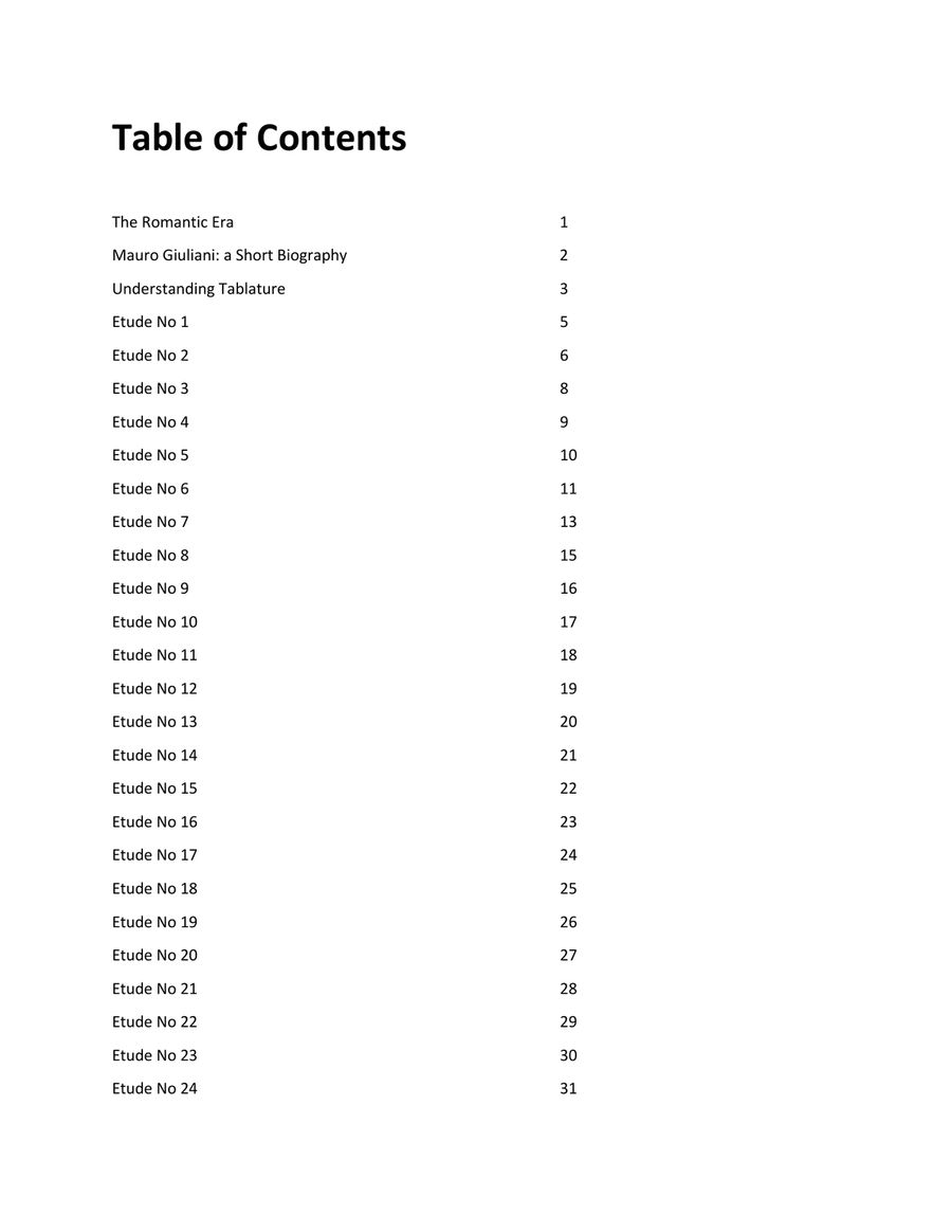 Mauro Giuliani Studies & Etudes Opus 50, Opus 48 and Selected Pieces In Tablature and Modern Notati Ukulele scores gallery preview page 2