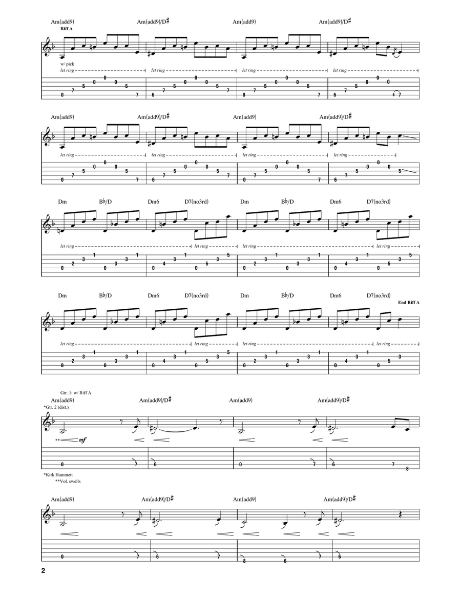 The Call Of Ktulu The Call Of Ktulu Electric Guitar scores gallery preview page 2