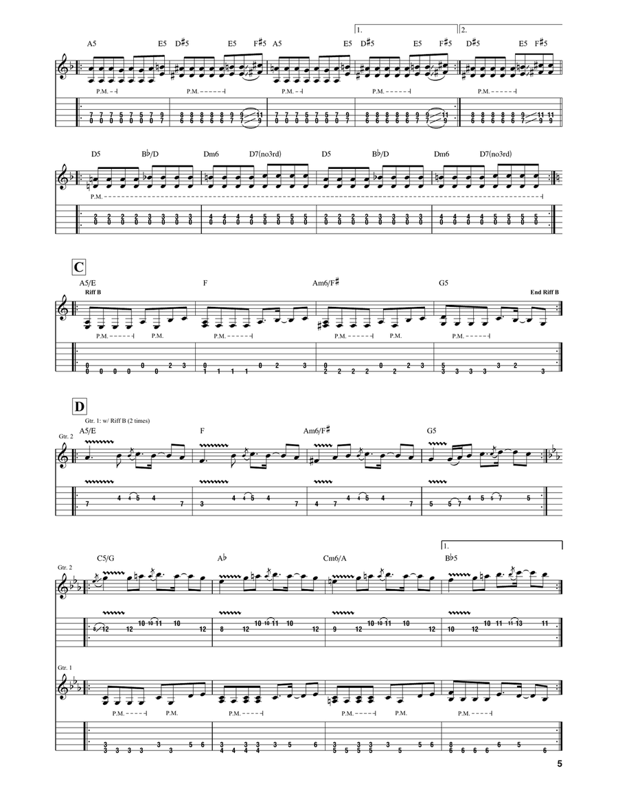 The Call Of Ktulu The Call Of Ktulu Electric Guitar scores gallery preview page 5