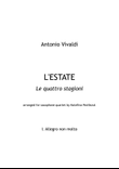 A. Vivaldi: Summer from the Four Seasons for Saxophone Quartet, I. Allegro non molto