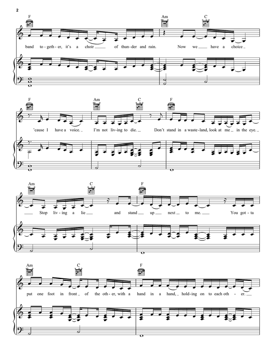 A Beautiful Noise A Beautiful Noise Piano, Vocal, Guitar scores gallery preview page 2