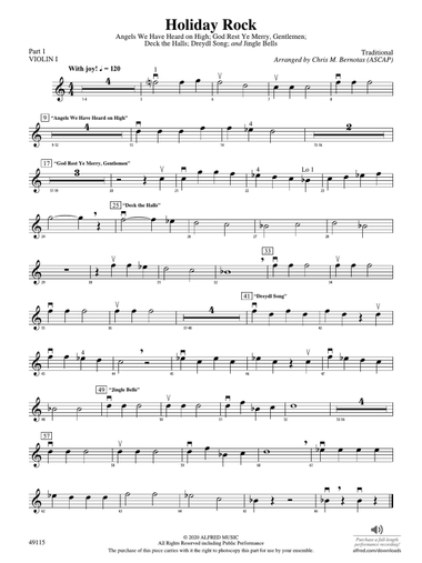 Holiday Rock: Part 1 - Violin I