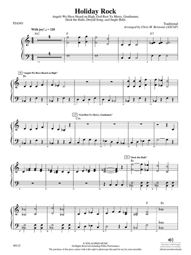 Holiday Rock: Piano Accompaniment