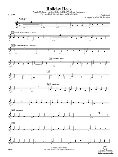 Holiday Rock: 1st F Horn