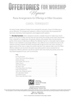 Offertories for Worship: Hymns: Piano Arrangements for Offerings or Other Occasions