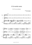 A la nanita, for SA voices and piano, F minor