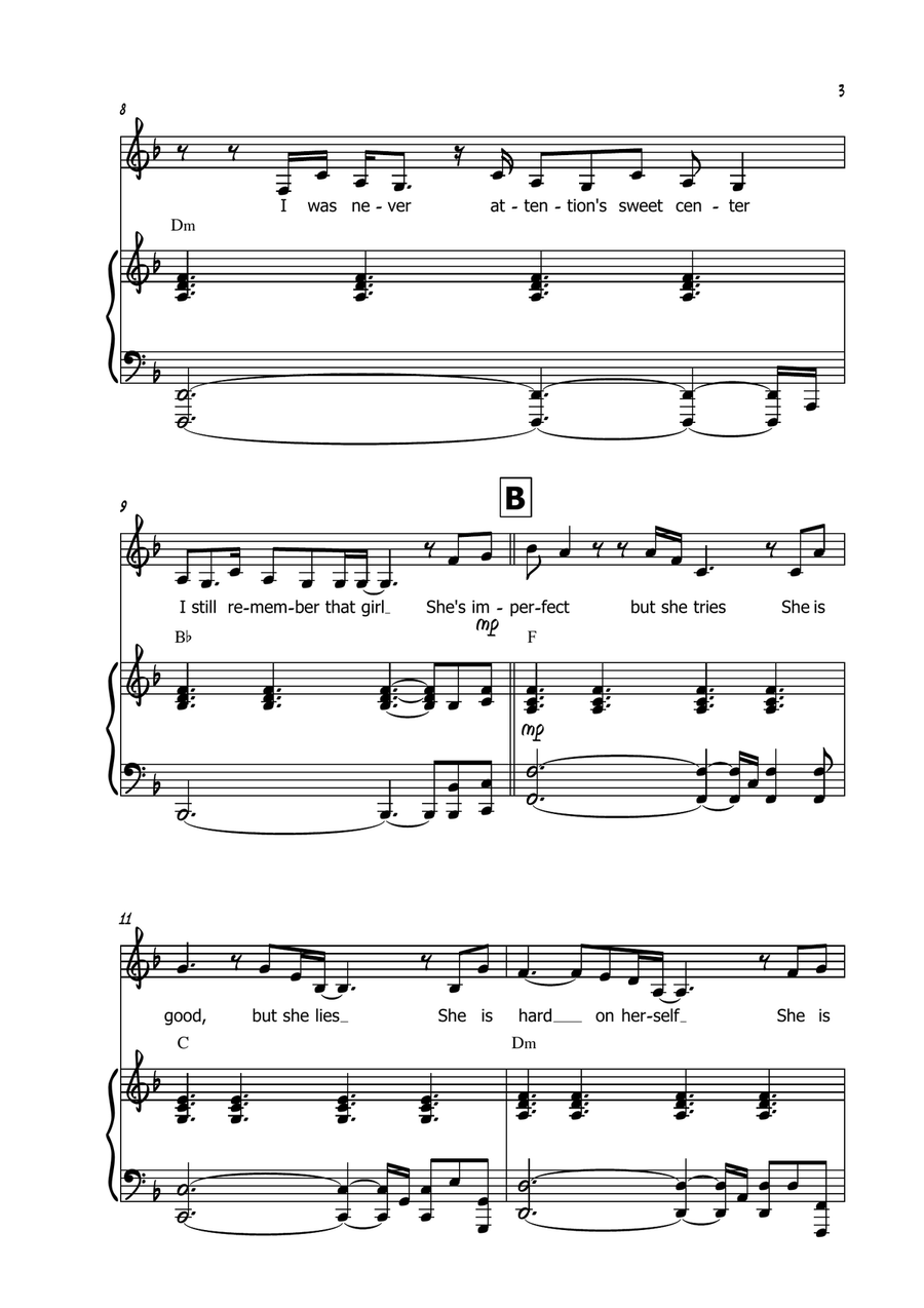 She Used To Be Mine She Used To Be Mine Piano, Vocal scores gallery preview page 4