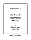 Blue Danube Waltzes for Recorder Sextet