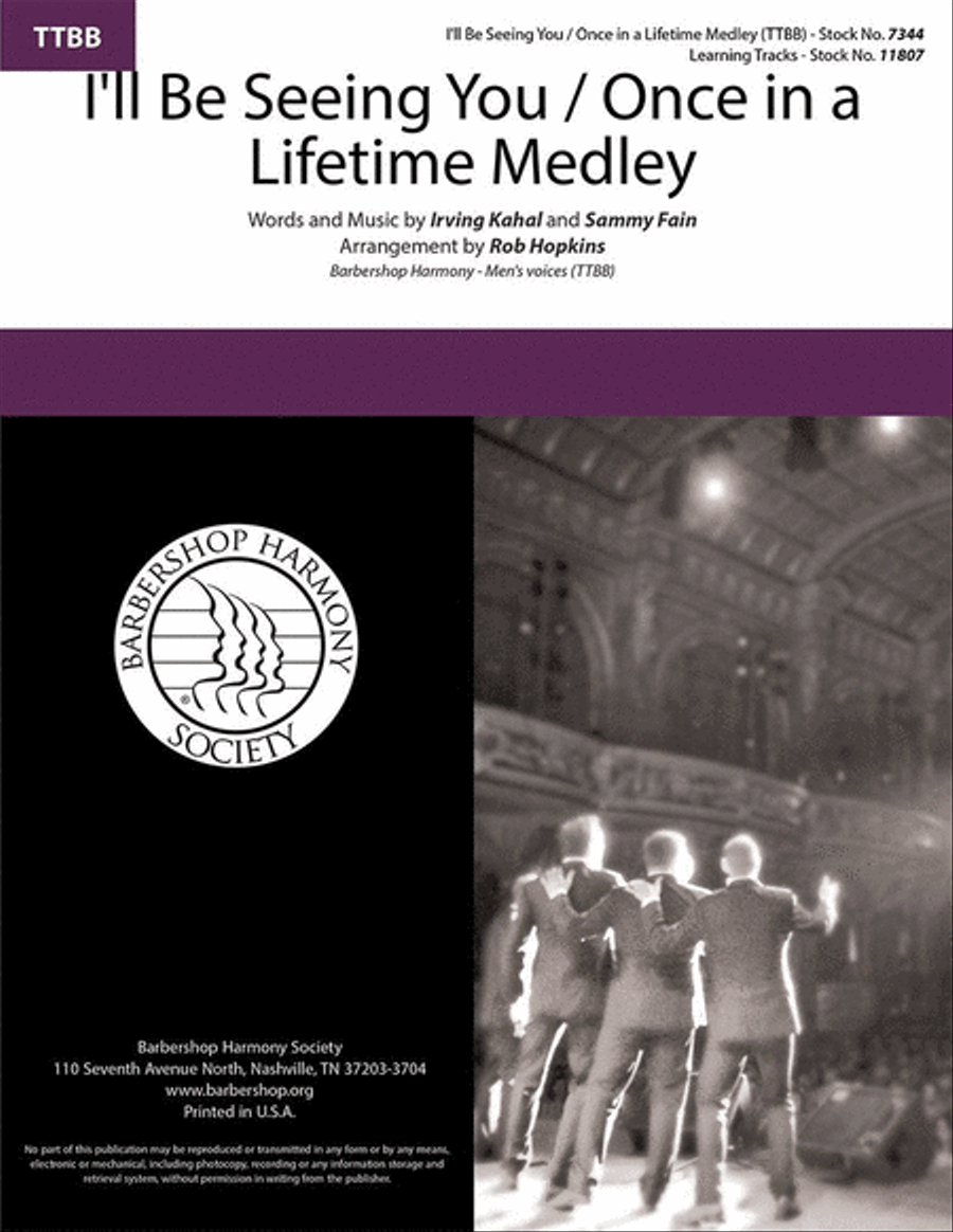 I'll Be Seeing You/Once in a Lifetime Medley TTBB scores gallery preview page 1