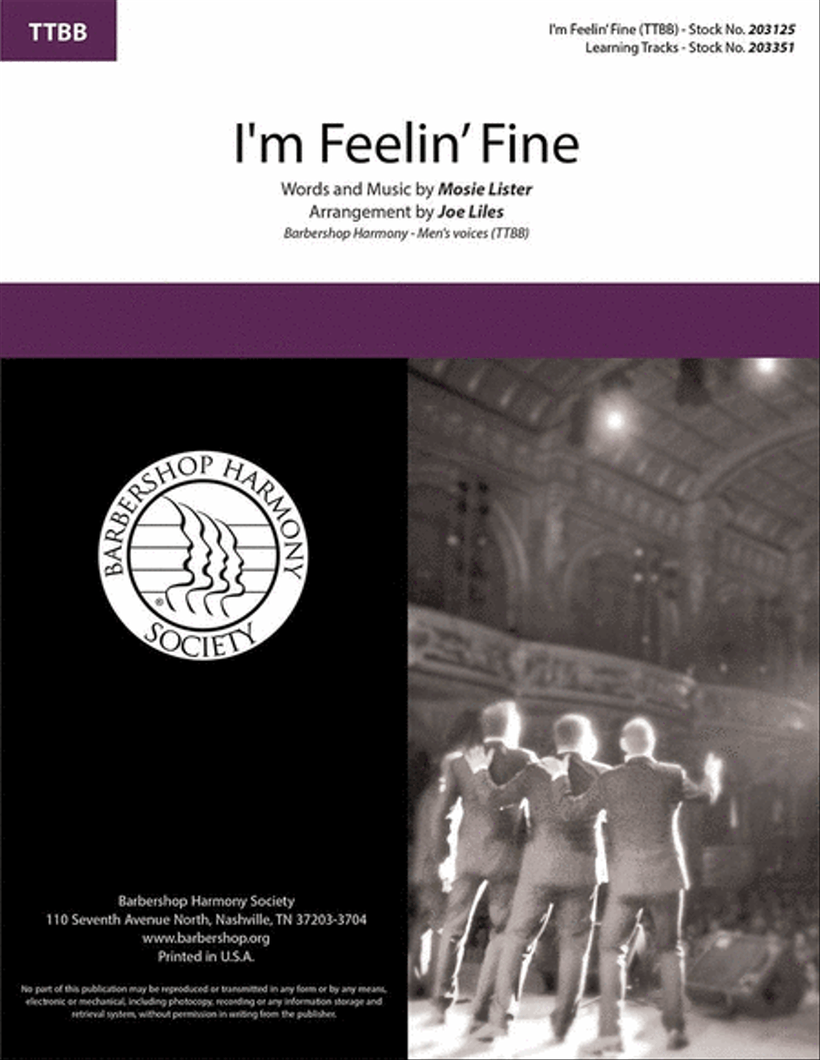 I'm Feelin' Fine I'm Feelin' Fine TTBB scores gallery preview page 1