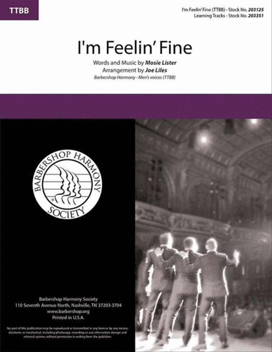 I'm Feelin' Fine I'm Feelin' Fine TTBB scores gallery preview page 2