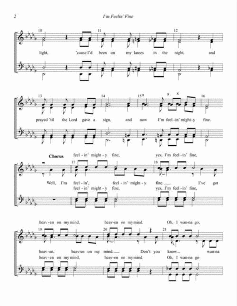 I'm Feelin' Fine I'm Feelin' Fine SSAA scores gallery preview page 4