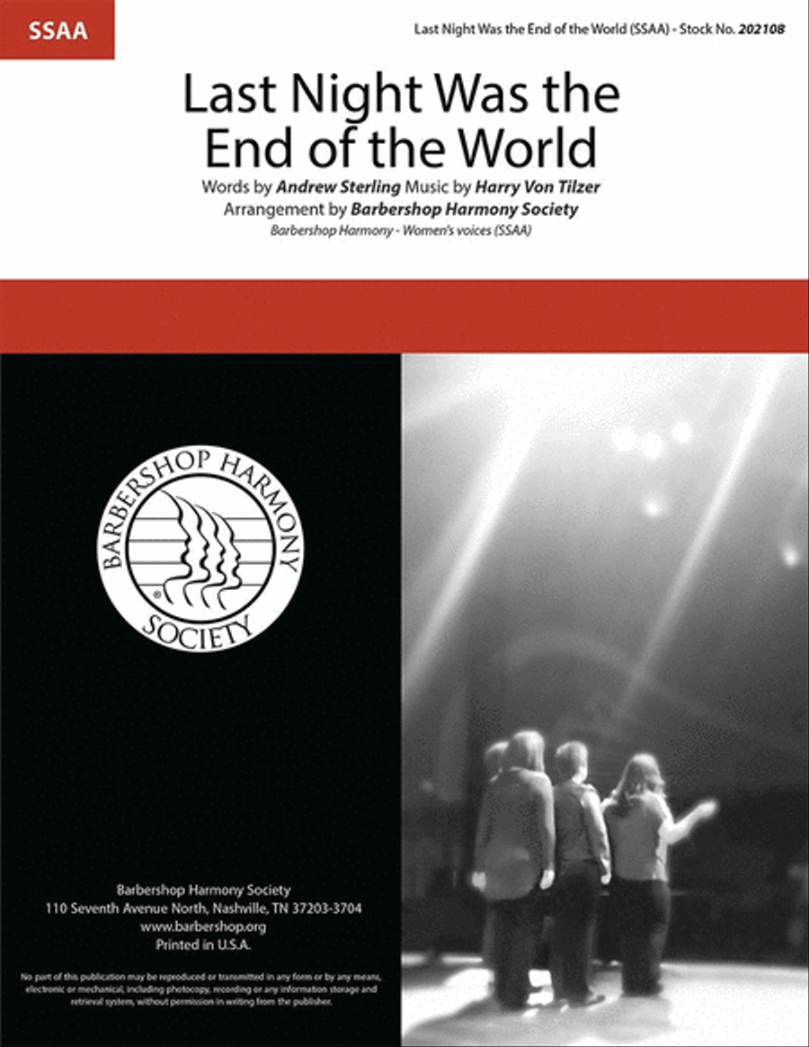 Last Night Was the End of the World SSAA scores gallery preview page 1