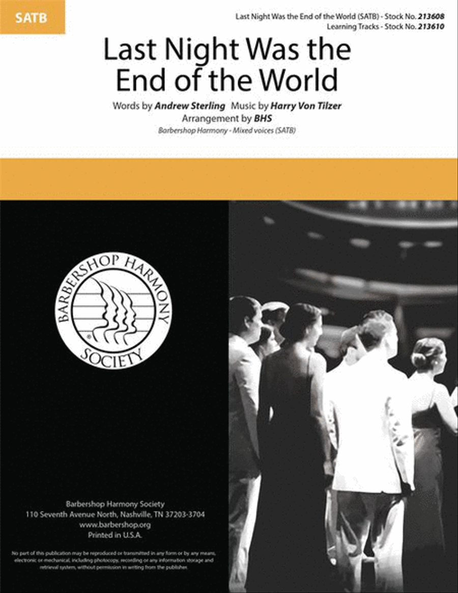 Last Night Was the End of the World 4-Part scores gallery preview page 2