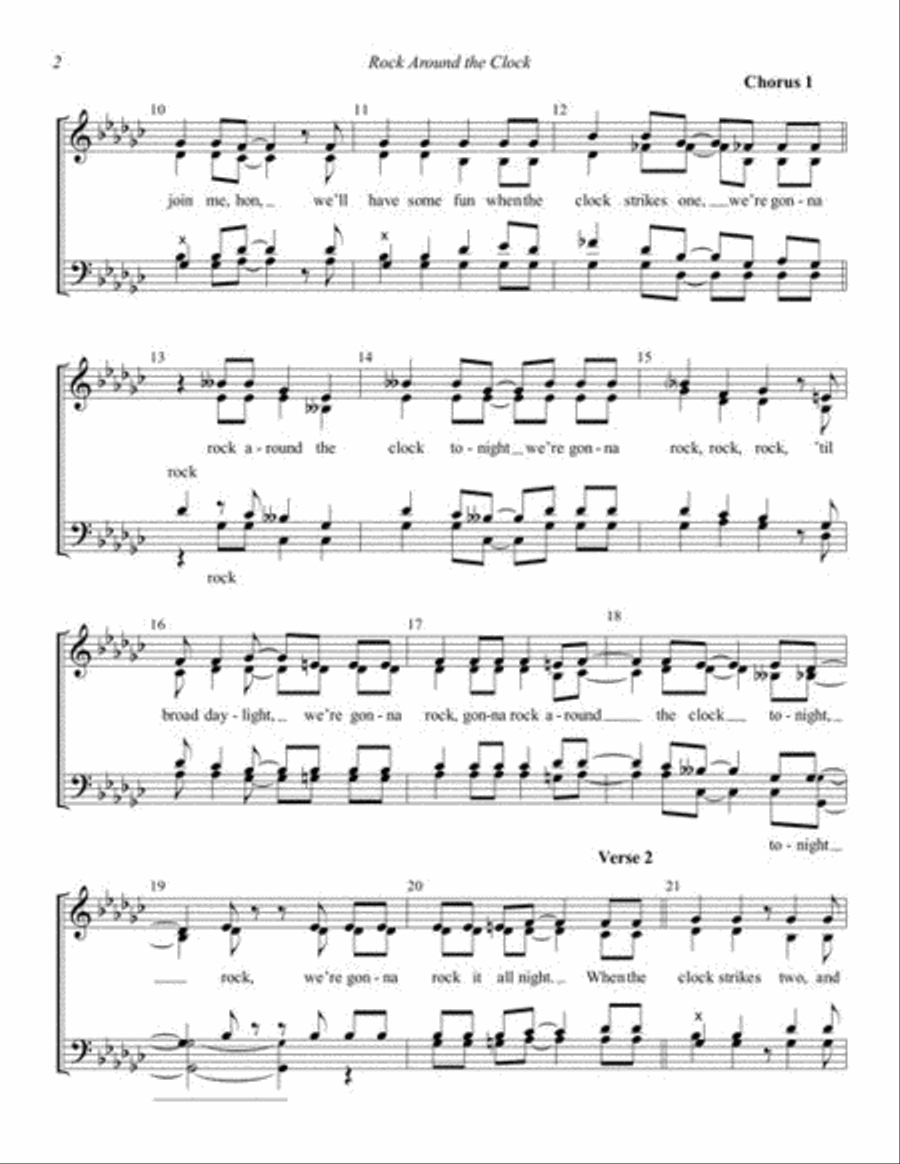 Rock Around the Clock Rock Around the Clock 4-Part scores gallery preview page 4