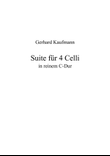 Suite für 4 Celli in reinem C-Dur - Score & Parts