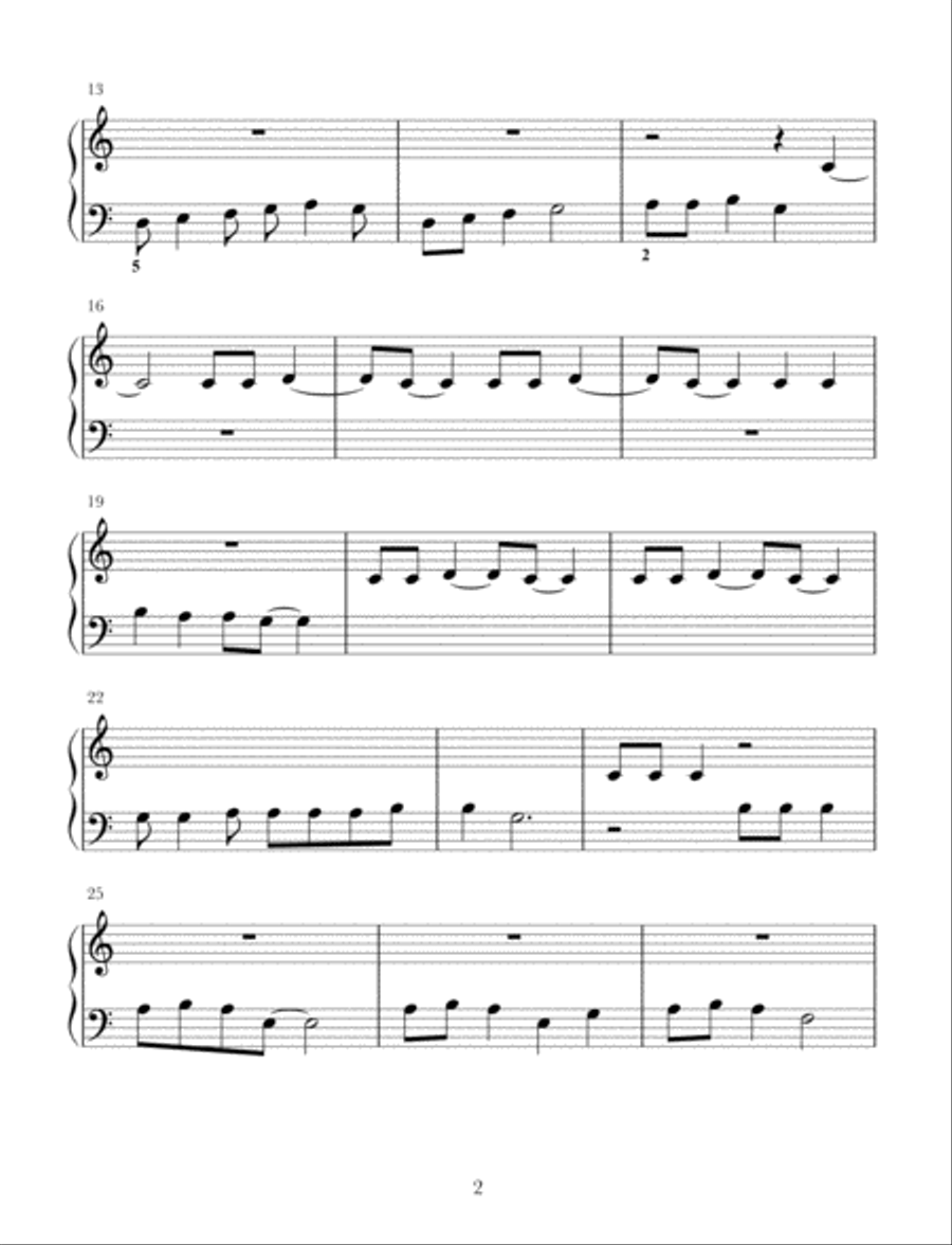 Jingle Bell Rock Easy Piano scores gallery preview page 2
