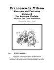 Francesco da Milano Ricercars and Fantasias Volume 2 For Baritoen Ukulele