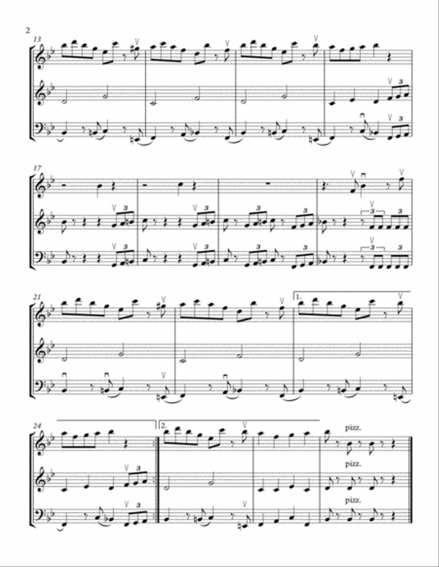 Addams Family Theme Viola scores gallery preview page 2