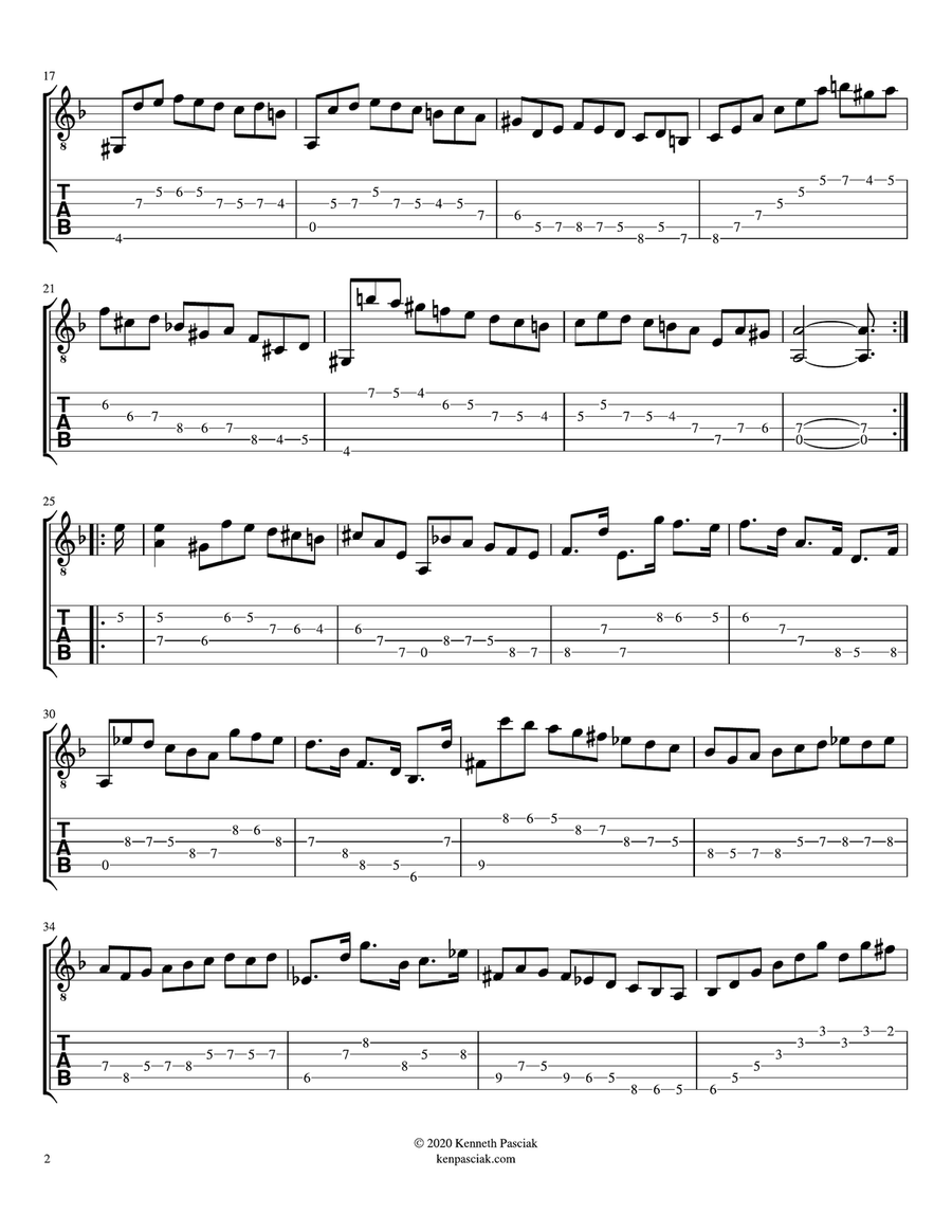 Courante in D Minor from Partita 2 (BWV 1004) (for Solo Guitar) Courante in D Minor from Partita 2 (BWV 1004) (for Solo Guitar) Chamber Music scores gallery preview page 4