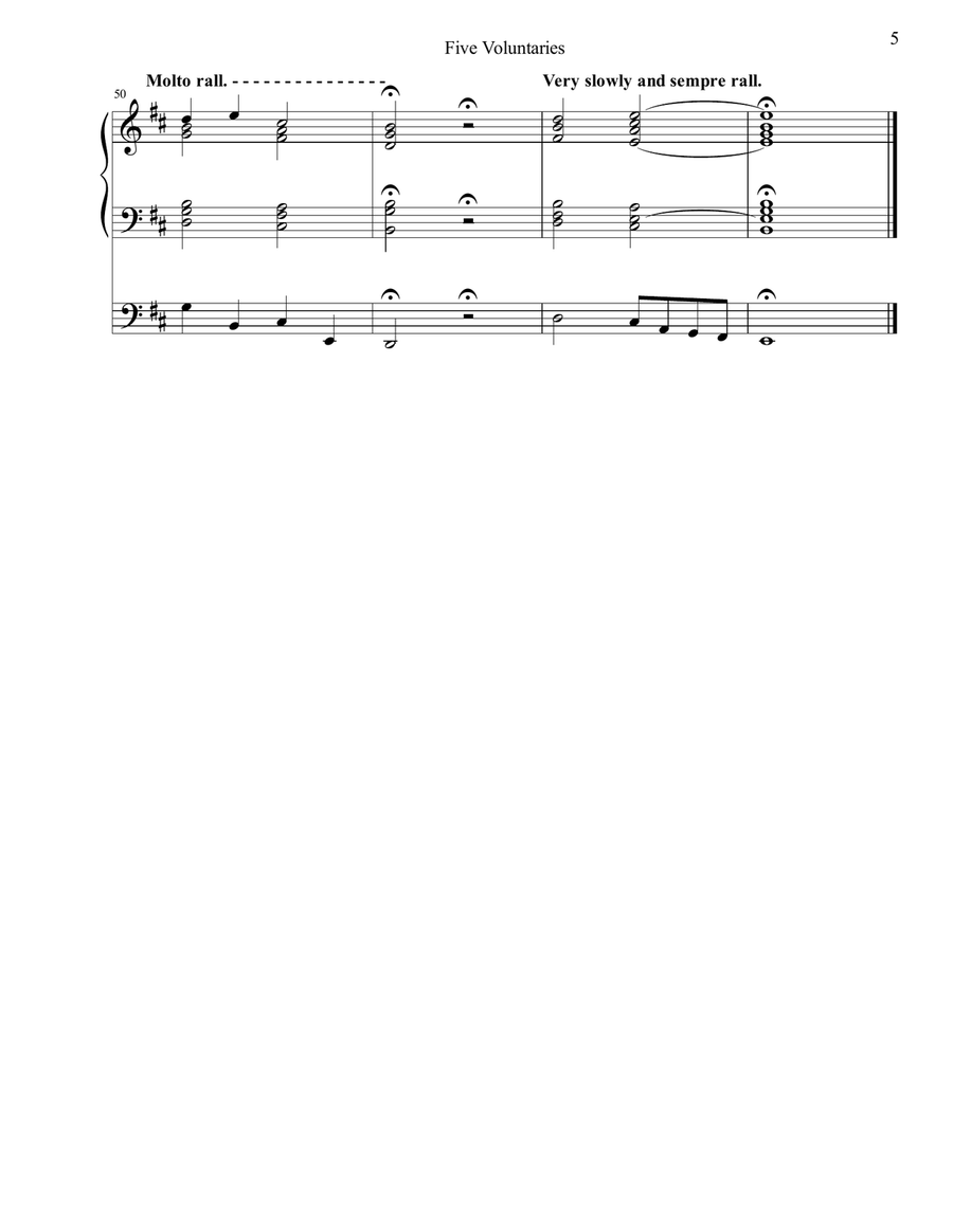 Five Voluntaries (for Organ) Organ Solo scores gallery preview page 5