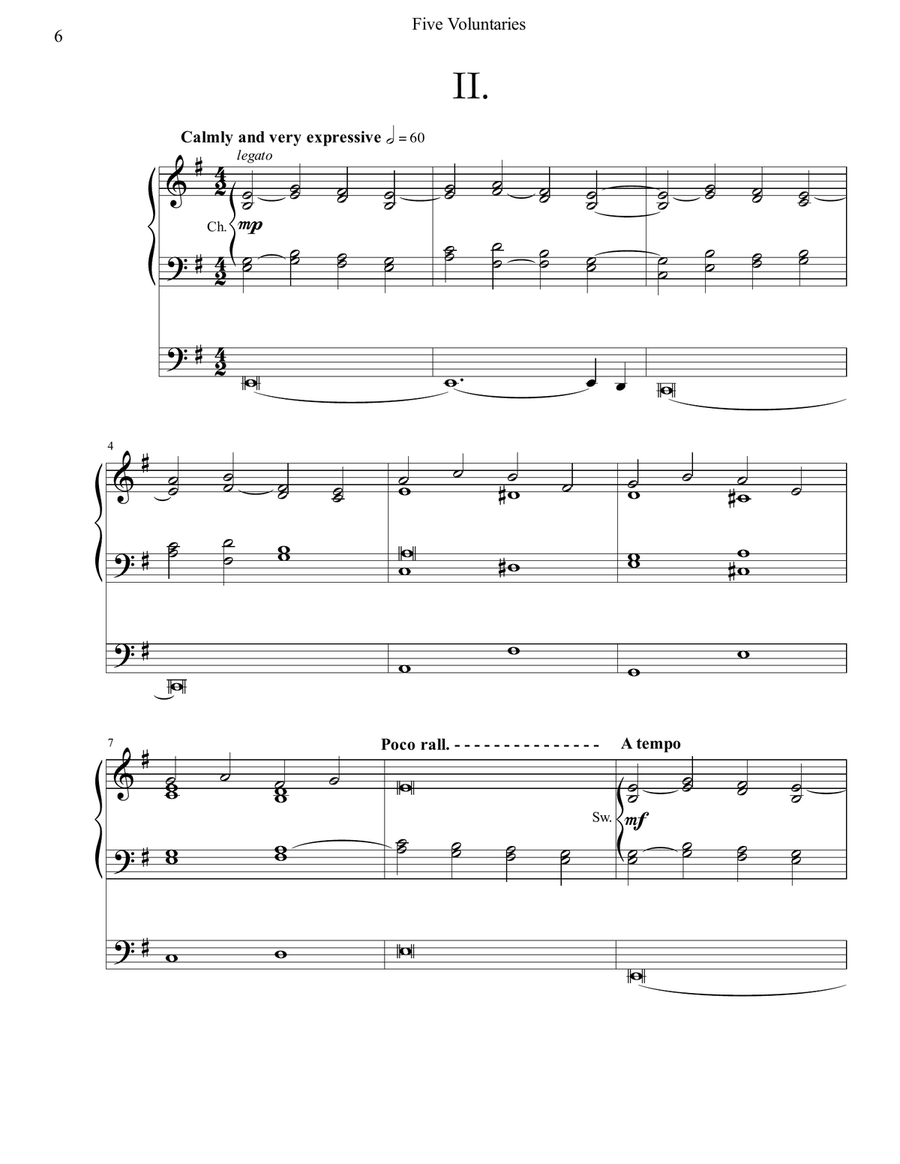 Five Voluntaries (for Organ) Organ Solo scores gallery preview page 6