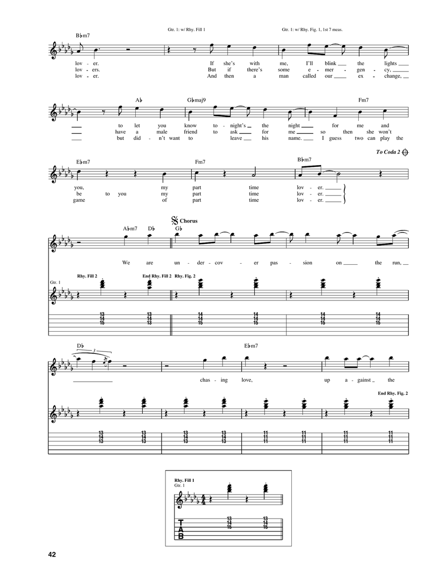 Part Time Lover Part Time Lover Acoustic Guitar scores gallery preview page 2