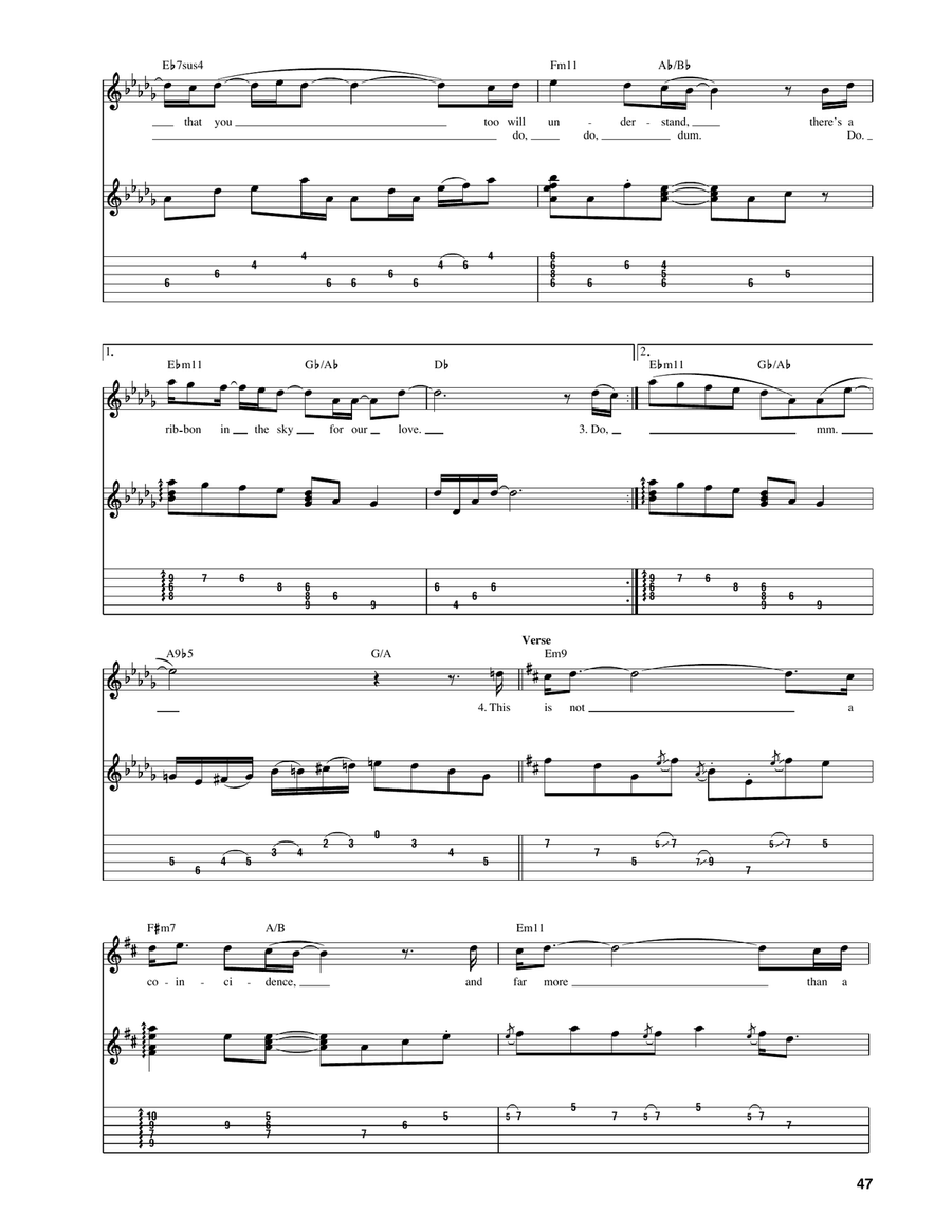 Ribbon In The Sky Ribbon In The Sky Acoustic Guitar scores gallery preview page 3