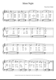 Silent Night Easy Piano Sheet Music Download with Lyrics in C Major