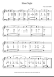 Silent Night Easy Piano Sheet Music Download with Lyrics in G Major