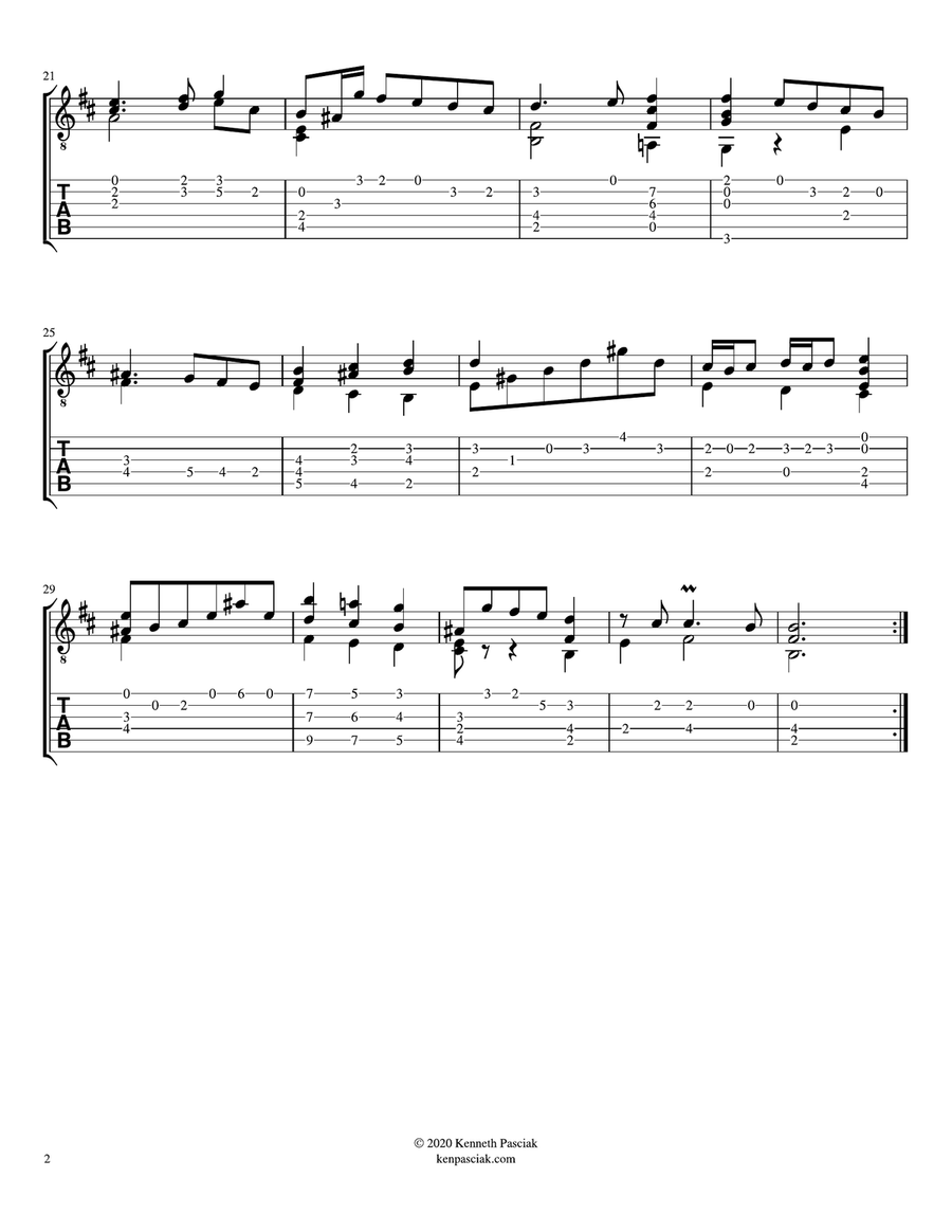 Sarabande and Double from Partita 1 (BWV 1002) (for Solo Guitar) Sarabande and Double from Partita 1 (BWV 1002) (for Solo Guitar) Chamber Music scores gallery preview page 4