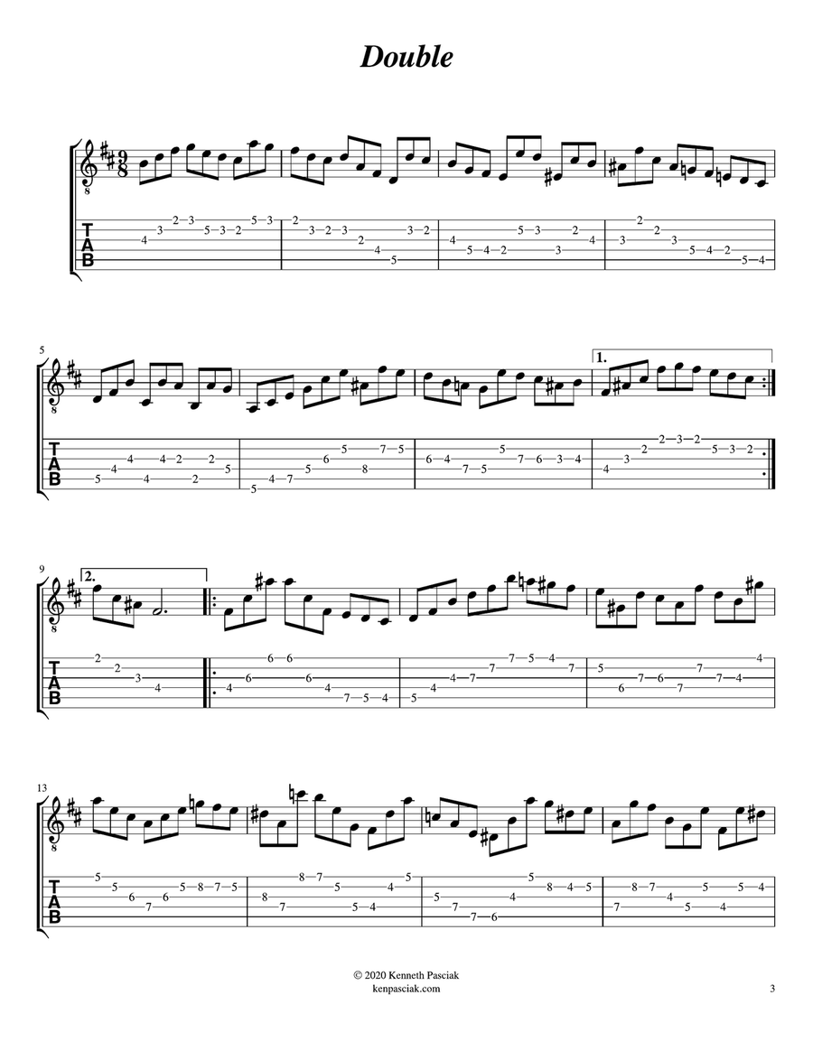 Sarabande and Double from Partita 1 (BWV 1002) (for Solo Guitar) Sarabande and Double from Partita 1 (BWV 1002) (for Solo Guitar) Chamber Music scores gallery preview page 5