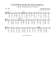 Hymn - O God Who Holds the Great Suprise (Advent/Christmas)