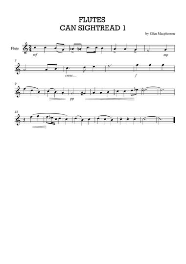 Flutes Can Sightread - A collection of short sight-reading samples for the Flute